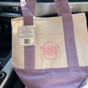 Mini Trader Joe’s Purple Pastel Mini Canvas Bag Tote